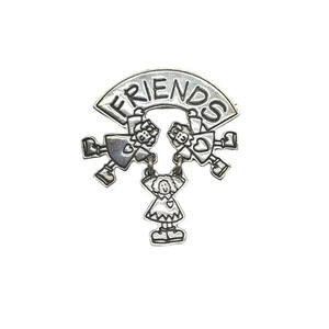 EFS Mexico 925 Sterling Silver Three Friends Brooch Pin Vintage